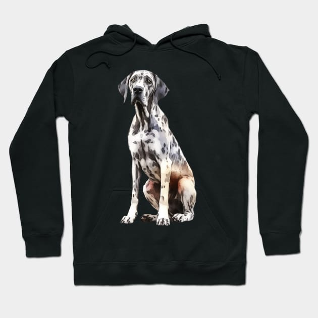 Great Dane Hoodie by DavidBriotArt